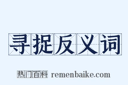 寻捉反义词是什么意思的图片